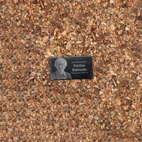 Black Granite Memorial Headstone for Lost Loved Ones, Dogs, Cats, and Family Pets. " Great for Your Garden, Tree Dedication, or in a Cemetery. Includes your personal text and photo (8 x 4 x 1") | Includes photo and text for lost loved ones, dogs, cats, an