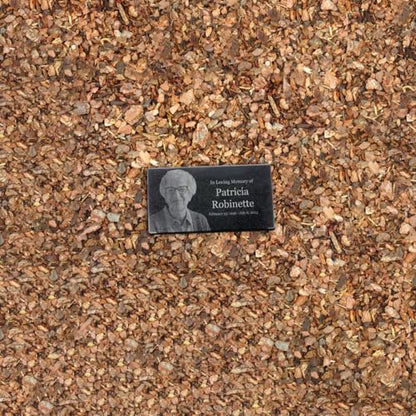 Black Granite Memorial Headstone for Lost Loved Ones, Dogs, Cats, and Family Pets. " Great for Your Garden, Tree Dedication, or in a Cemetery. Includes your personal text and photo (8 x 4 x 1") | Includes photo and text for lost loved ones, dogs, cats, an