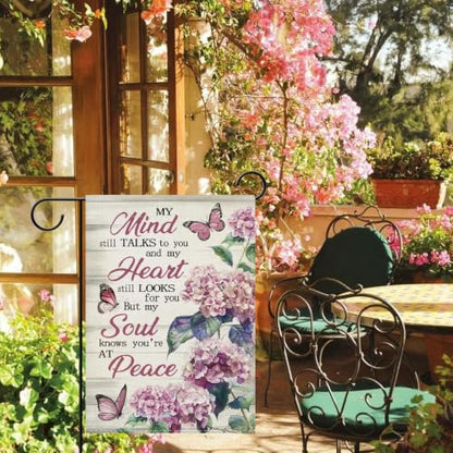 Memorial Garden Flag for Loss of Loved One, My Mind Still Talks to You