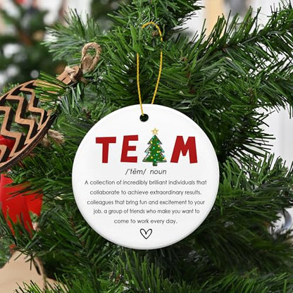 TEEZWONDER Team Gifts for Employees Coworkers - Christmas Ornaments 2026 - color: Team
