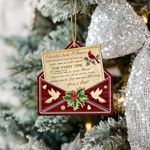 Hyturtle Memorial Christmas Ornament 2026 Gifts for Loss of Loved Ones | Cardinal Tree Eco-friendly Wooden Decoration, Sympathy Remembrance Holiday Gifts, Bereavement Keepsake, Double-sided print