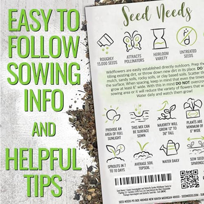 Seed Needs Hummingbird and Butterfly Seed Mix 5 Bulk Packs (1 Ounce Each) - size: 5 Packs, style: Butterfly Mix