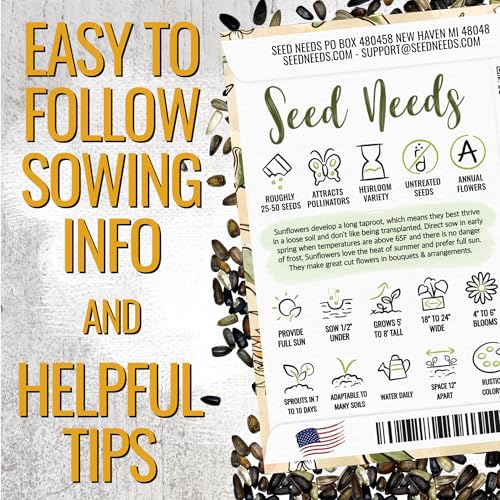 Seed Needs Sunflower Seed Packet Gift Favors for Weddings & Bridal Showers - size: 30 Packs, style: FAV-001