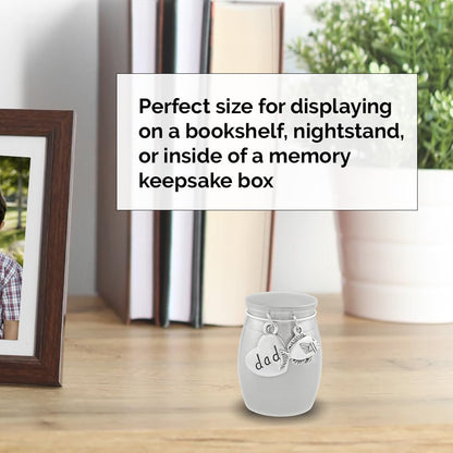 Small Urn for Dad Fishing Keepsake Miniature Ashes Holder Loss of Father | Cremation Ashes Fisherman Memorial. Holds a Small Amount of Ashes. Perfect Sharing Urn for Dividing Among Family Members