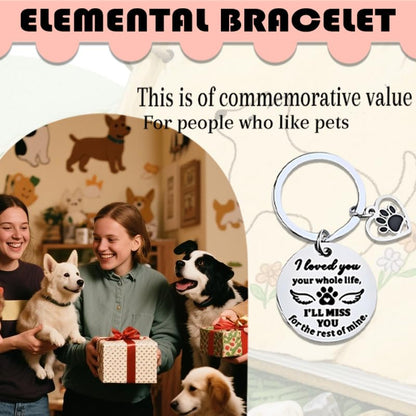 yaozeio Cat Memorial Gifts Cat Dog Keychain Pet Memorial Keychain for Loss of Dog Sympathy Gift for Women Men Paw Print Keychains Son Daughter Brithday Gifts Pet Lover Keychains