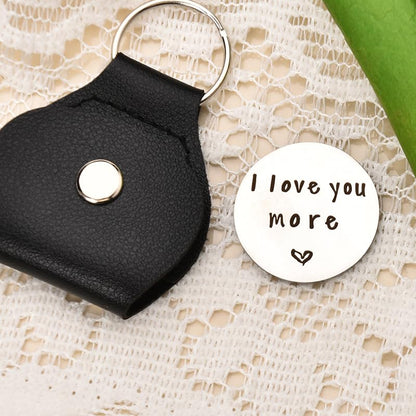 Sisadodo Pocket Hug Token Long Distance Relationship Keepsake Gifts for Son Daughter Birthday Christmas Gifts for Women Men - color: I Love You More