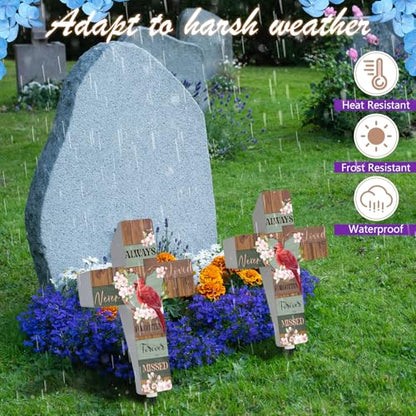 Yousoontic Solar Cross Lights Cardinal Grave Outdoor Stake, Elegant Style - style: Elegant Style