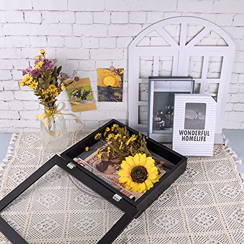 Frametory 11x14 Shadow Box Frame Display Case, 2-inch Depth (Black) - color: Black, size: 11x14(1 Set)