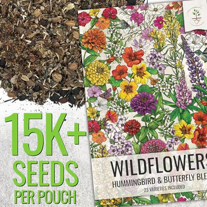 Seed Needs Hummingbird and Butterfly Seed Mix 5 Bulk Packs (1 Ounce Each) - size: 5 Packs, style: Butterfly Mix