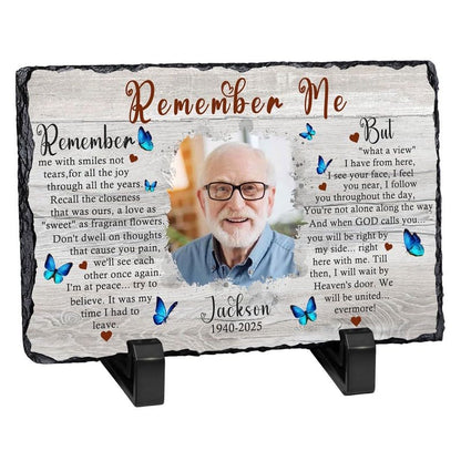 Personalized Memorial Picture Frame, Gifts for Loss of Loved One | Custom Photo & Name Sympathy Stone Frame, Customized Bereavement Condolence Gifts for Loss of Dad Mom Husband Wife Son - color: Style 7