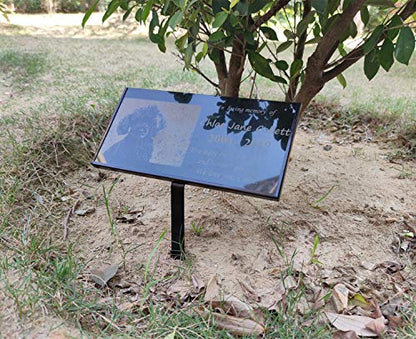 JFHEDY Grave Marker Stand for 12"x 6" Stones, Memorial Stones for Loved One (12“ x 6“) - size: 12“ x 6“