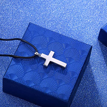 Cross Urn Necklace for ashes 925 Sterling Silver religious Cross Cremation Pendant Jewelry Faith Hope Love Gifts for Men - style: Men cross urn necklace