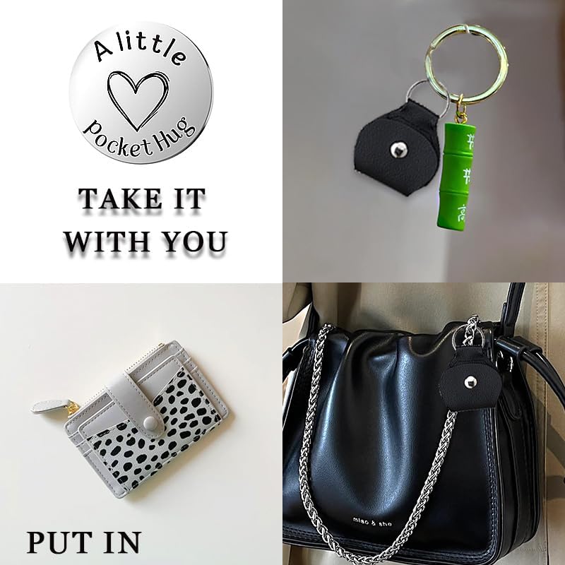Pocket Hug Token for Women Men Him Birthday Inspirational Gifts for Daughter Friend Long Distance Gifts for Wife Mom - color: I Love You Mom