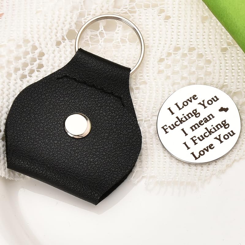 Sisadodo Pocket Hug Token Long Distance Relationship Keepsake Gifts for Son Daughter Birthday Christmas Gifts for Women Men - color: I Love Fucking You