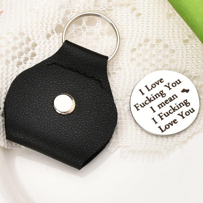 Sisadodo Pocket Hug Token Long Distance Relationship Keepsake Gifts for Son Daughter Birthday Christmas Gifts for Women Men - color: I Love Fucking You