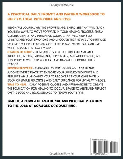 Grief Journal: Grief and Loss Workbook | Healing After Loss Daily Meditations for Working Through Grief | Prompts and Exercises for Reflection and Healing