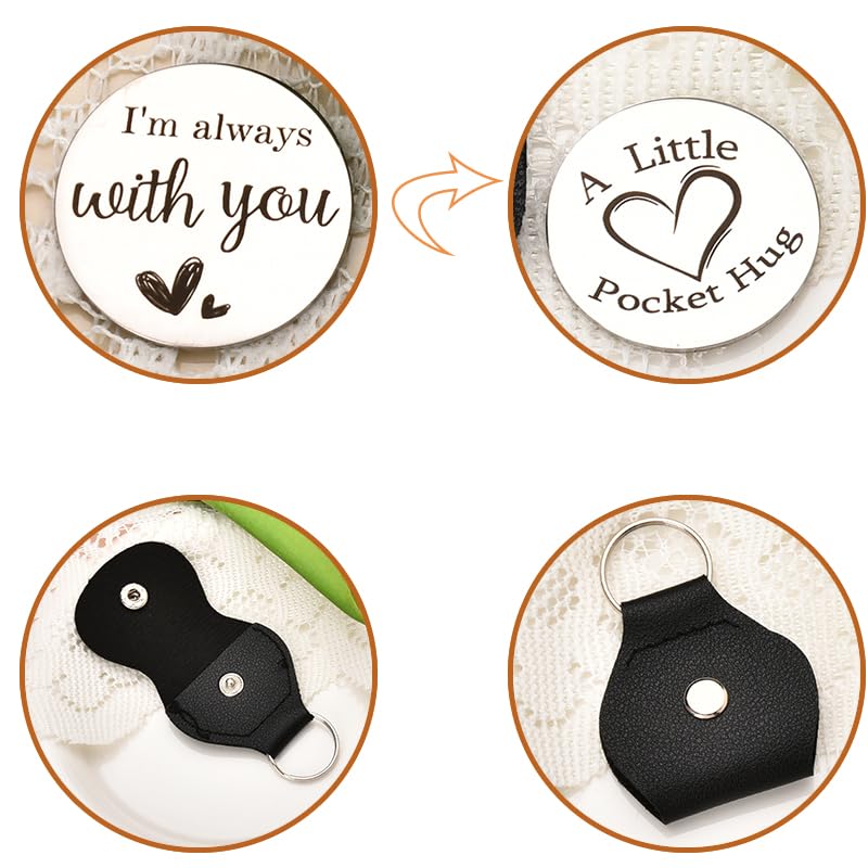 Sisadodo Pocket Hug Token Long Distance Relationship Keepsake Gifts for Son Daughter Birthday Christmas Gifts for Women Men - color: I'm Always With You