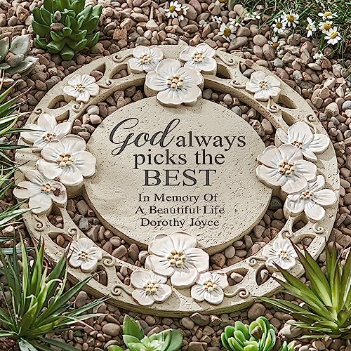Let's Make Memories Personalized God Always Picks The Best Sympathy Garden Stone - Condolences