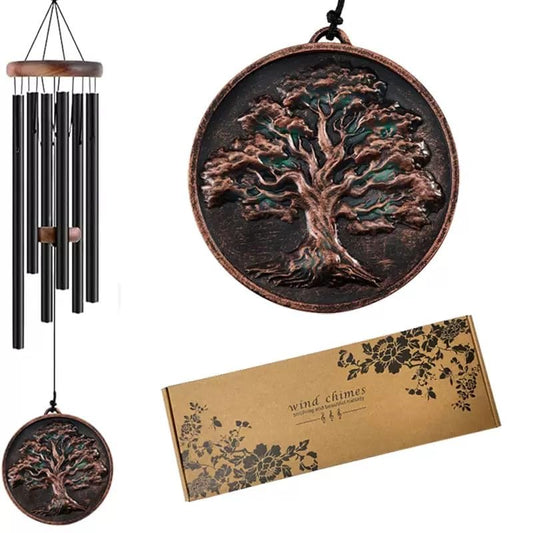 Wind Chimes for Outside, Life Deep Tone Wind Chime Outdoor, Mother's Day Christmas Birthday Housewarming Gifts for Mom Grandma, Memorial Sympathy Gifts for Loss of Loved One (Tree, 26inch) - color: Tree
