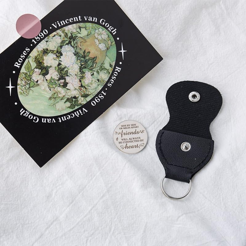 Pocket Hug Token for Women Men Him Birthday Inspirational Gifts for Daughter Friend Long Distance Gifts for Wife Mom - color: Friends Connected By Heart
