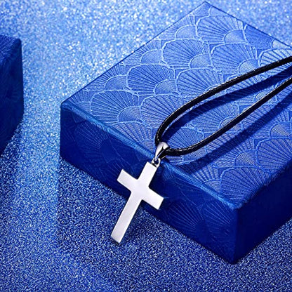 Cross Urn Necklace for ashes 925 Sterling Silver religious Cross Cremation Pendant Jewelry Faith Hope Love Gifts for Men - style: Men cross urn necklace