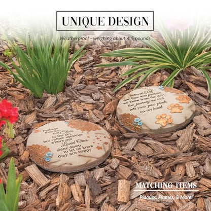 Pavilion Gift Company 19059 Light Your Way Memorial Garden Stone, 10-Inch, Beloved Pet