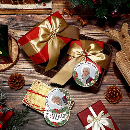 JUESMOS Picture Frame Red Cardinal Christmas Ornaments 2025 Christmas in Heaven Ornaments, in Memory of Loved One Memorial Photo Frame Ornament for Xmas Tree Ornament Memorial Gifts