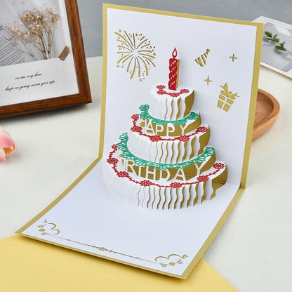 Happy Birthday Pop Up Card for Women Men Him Her Happy Birthday Popup Greeting Cards for Teacher 3d Bday Blessing Cards for Friend Bestie Sister 3 Dimensional Bday Card Present Birthdate Gift Ideas - color: Happy Birthday Pop Up Card