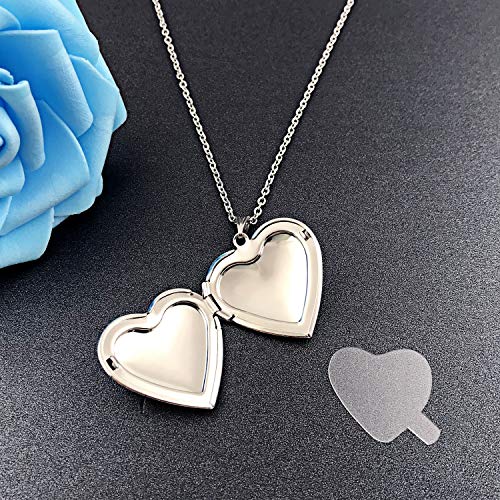 YOUFENG You are My Sunshine Necklace Sunflower Locket Necklace that Holds Pictures Heart Locket Pendant Gifts for Her - style: Silver Sunflower locket