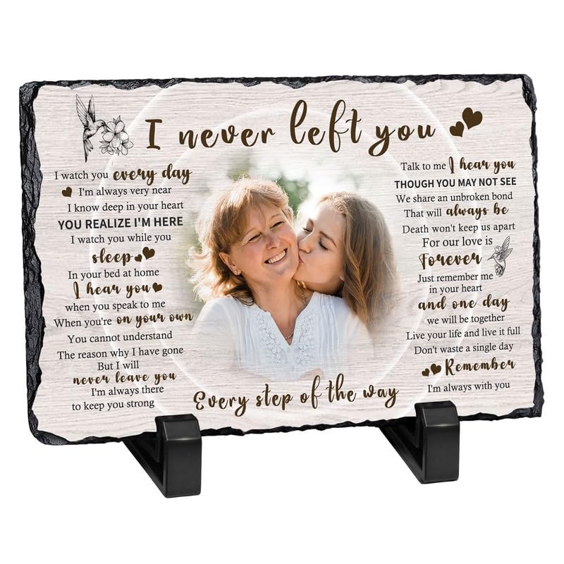 Personalized Memorial Picture Frame, Gifts for Loss of Loved One | Custom Photo & Name Sympathy Stone Frame, Customized Bereavement Condolence Gifts for Loss of Dad Mom Husband Wife Son - color: Style 5