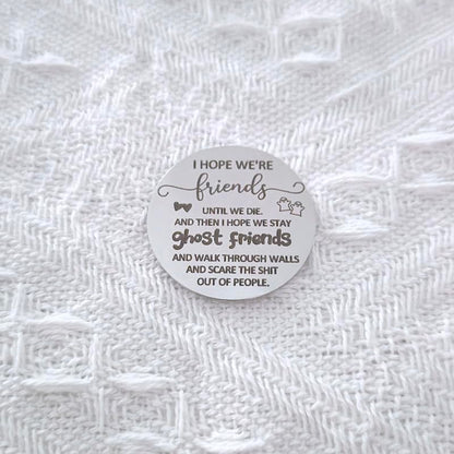 RFTWXHPN Pocket Hug Token Gift Keychain Christmas Birthday Gifts Long Distance Relationship Hug Tokens Keepsake Pocket Hugs - color: I Hope We're Friends