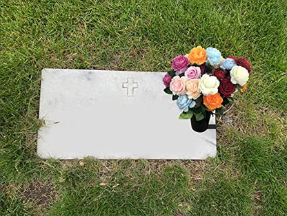 New Cemetery Vase with a Stake, Cemetery Flower Vase with Floral Foam, Black(Flowers are not Included) - style: Style L