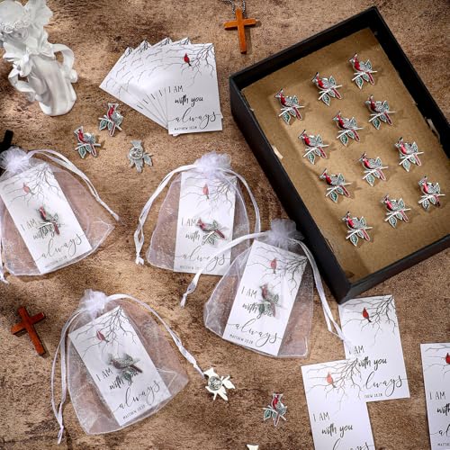 Geosar 150 Pcs Cardinal Pins Bulk Funeral Favors for Gifts, Fashion - style: Fashion