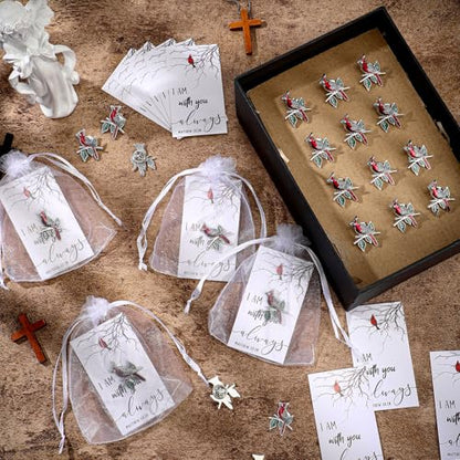 Geosar 150 Pcs Cardinal Pins Bulk Funeral Favors for Gifts, Fashion - style: Fashion