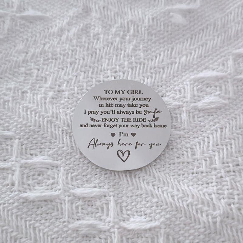 RFTWXHPN Pocket Hug Token Gift Keychain Christmas Birthday Gifts Long Distance Relationship Hug Tokens Keepsake Pocket Hugs - color: To My Girl Wherever Your Journey