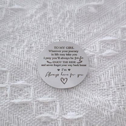 RFTWXHPN Pocket Hug Token Gift Keychain Christmas Birthday Gifts Long Distance Relationship Hug Tokens Keepsake Pocket Hugs - color: To My Girl Wherever Your Journey