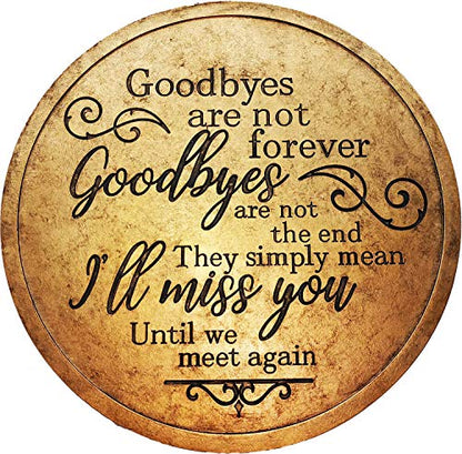 Spoontiques - Garden Décor - Goodbyes Stepping Stone - Decorative Stone for Garden - style: Goodbyes