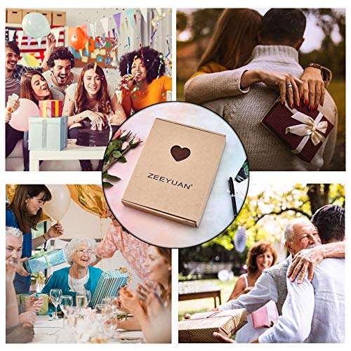 ZEEYUAN Scrapbook Album Leather Photo Album Memories DIY Scrap Book 10.8"x8.6" Large Family Photo Book Refillable 60 Pages for Anniversary Valentines Birthday Gifts Rose Brown - color: Rose Brown