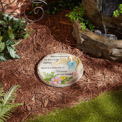 DII Memorial Stepping Stone Collection, Cement, Someone in Heaven, 9.75 Diameter - color: Someone in Heaven
