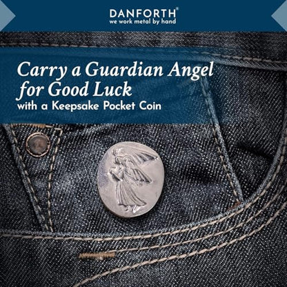 DANFORTH Pocket Angel Token Bag of 10, Lead-Free Pewter Coins, Made in USA | Guardian Angel Pocket Charms, Keepsake Coins for Encouragement, Remembrance & Spiritual Gifts - color: Angel Coins Bag Of 10