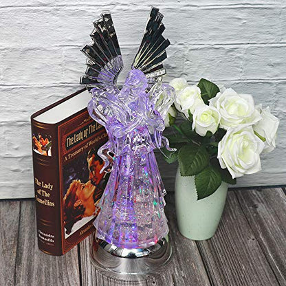 Wondise 14” Color Changing Angel Lighted Water Lamp with 6 Hour Timer - color: 14” Angel Prayer