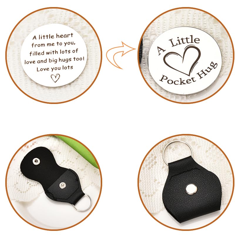 Sisadodo Pocket Hug Token Long Distance Relationship Keepsake Gifts for Son Daughter Birthday Christmas Gifts for Women Men - color: A Little Hug from Me to You