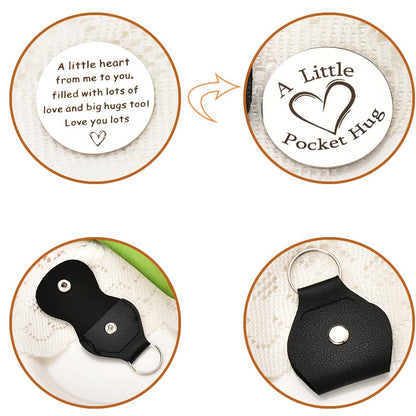 Sisadodo Pocket Hug Token Long Distance Relationship Keepsake Gifts for Son Daughter Birthday Christmas Gifts for Women Men - color: A Little Hug from Me to You