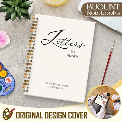 Letters to Heaven Notebook Journal 5.5x8.3, Grief Journal for Women, Memorial Sentimental Gifts, Sympathy Gifts for Loss of Loved One, Spiral Hardcover Notebook - color: Heaven