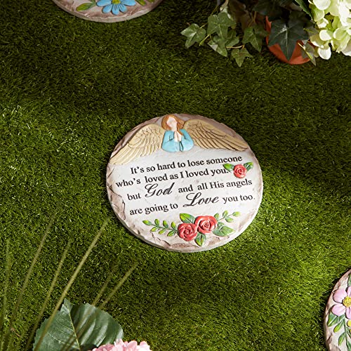 DII Memorial Stepping Stone Collection, Cement, Hard to Lose, 9.75 Diameter - color: Hard to Lose