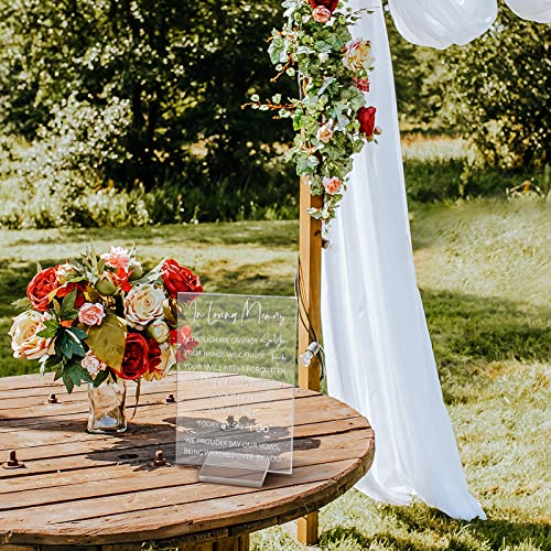 Chunful in Loving Memory Wedding Memorial Table Sign for Wedding,Bright - style: Bright