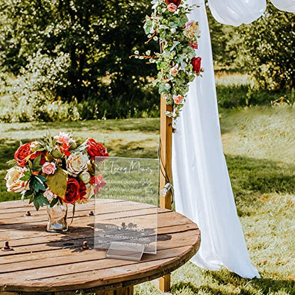 Chunful in Loving Memory Wedding Memorial Table Sign for Wedding,Bright - style: Bright