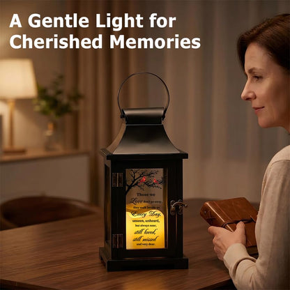 Memorial Lantern Sympathy Gift for Loss of Loved One Grief Gift - color: Those We Love Don’t Go Away Black