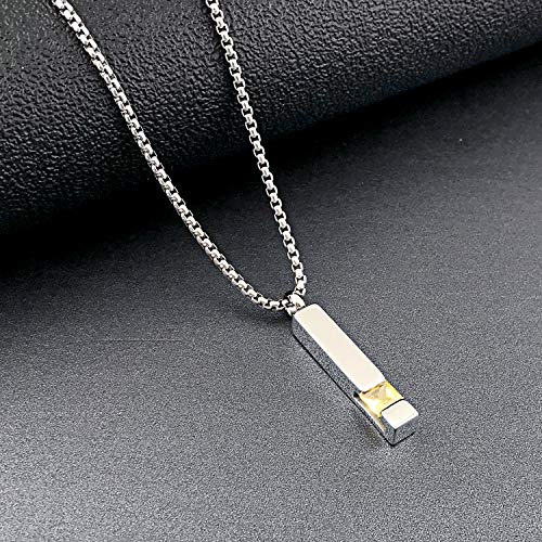 YOUFENG Urn Necklaces for Ashes Birthstone Cube Urns for Human Ashes Memorial Cremation Urn Locket Keepsake Ashes Jewelry - style: Silver - November