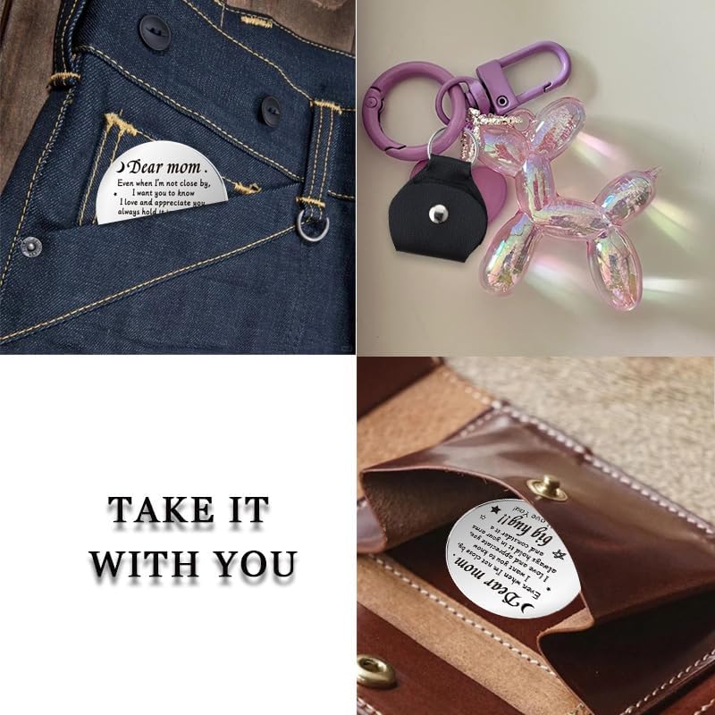 Pocket Hug Token for Women Men Him Birthday Inspirational Gifts for Daughter Friend Long Distance Gifts for Wife Mom - color: Dear Mom